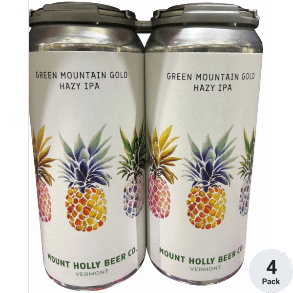 Mount Holly “Green Mountain Gold” IPA 4pk 16oz Cans