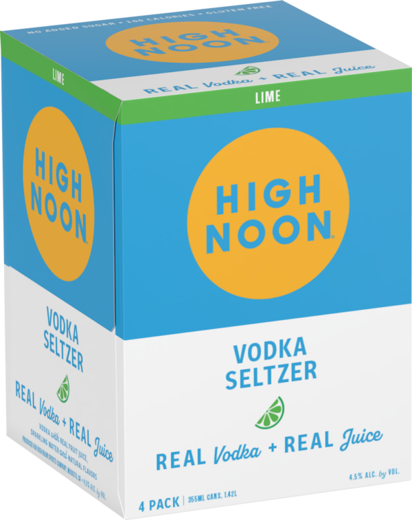 High Noon Lime Vodka & Soda 4-Pack Cans (355ml)