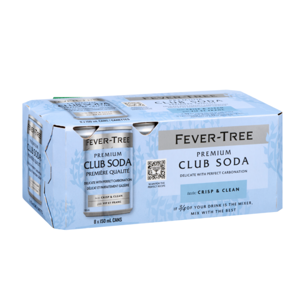 Fever‑Tree Premium Club Soda 8pk Cans