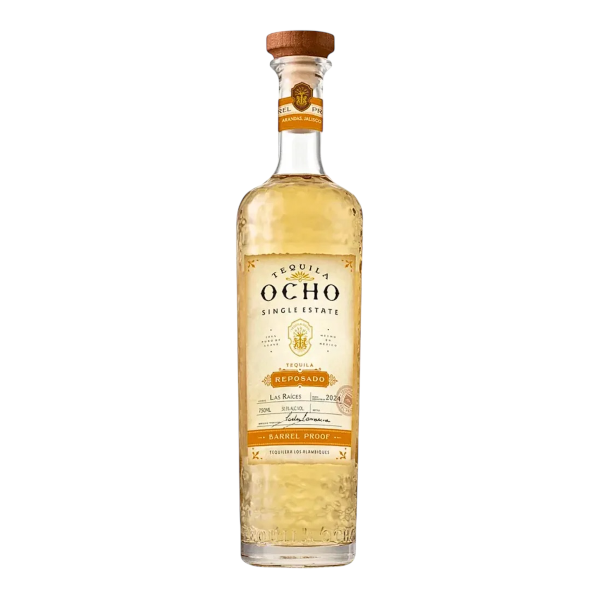 Tequila Ocho Barrel Proof Reposado 101 Proof 750ml